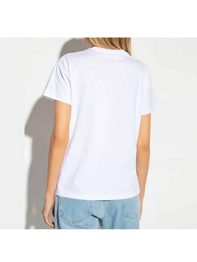 Relaxed Joy Short Sleeve T-shirt White - GANNI - BALAAN 4