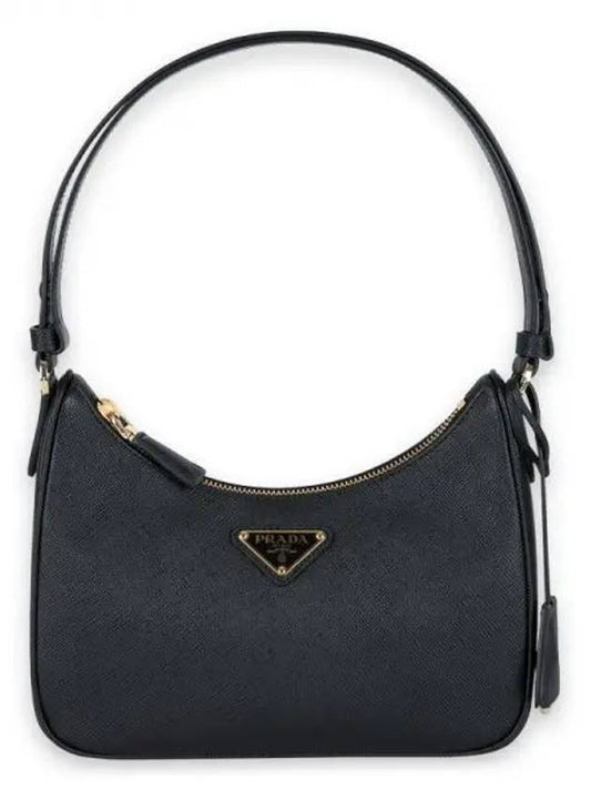 Women s Triangle Logo Saffiano Mini Shoulder Bag Black 1BC204 JOM NZV F0632 1065483 - PRADA - BALAAN 1