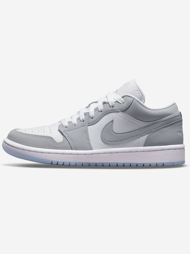 Air Jordan 1 Low Top Sneakers White Wolf Grey - NIKE - BALAAN 3