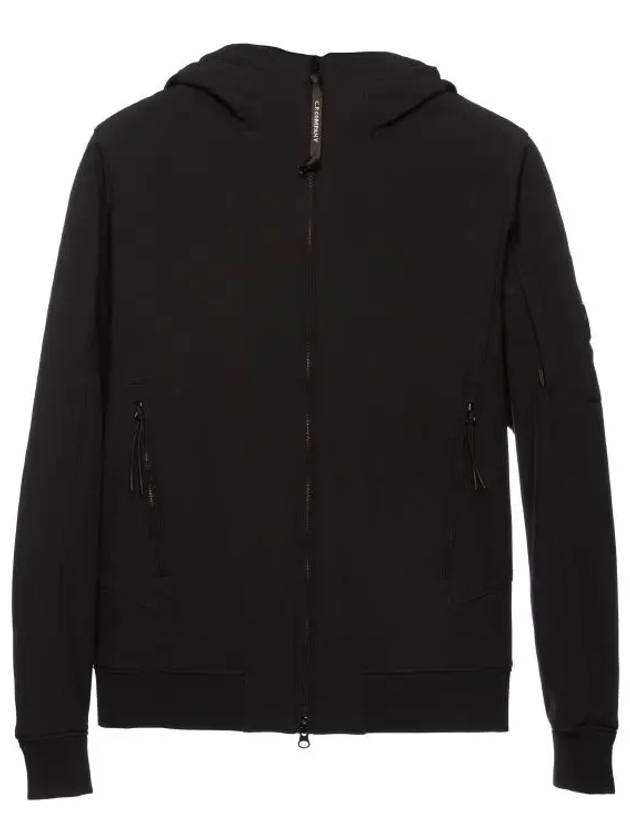 Lens Wappen Patch Zip Up Hoodie Black - CP COMPANY - BALAAN 7