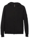 Lens Wappen Patch Zip Up Hoodie Black - CP COMPANY - BALAAN 2