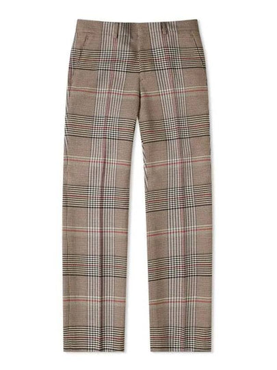 Tartan Check Tailored Straight Pants Beige - BURBERRY - BALAAN 2