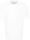 Logo Cotton Short-Sleeved T-Shirt White - BRUNELLO CUCINELLI - BALAAN 3