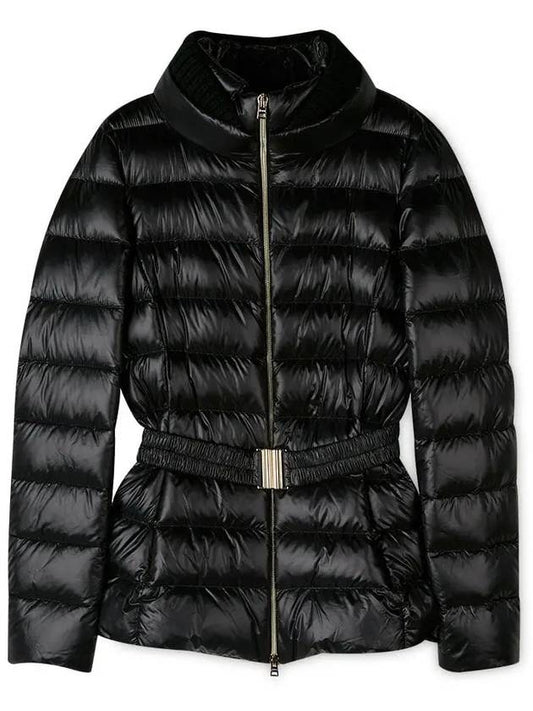 Women's Claudia Goose Down Natural Fur Padded Jacket Black - HERNO - BALAAN 2