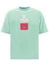 In Your Face Short Sleeve T-Shirt Soft Green - ACNE STUDIOS - BALAAN 3