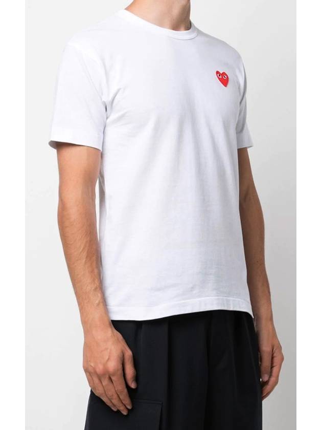 Play Red Heart Waffen Short Sleeve T-Shirt White P1 T108 2 - COMME DES GARCONS - BALAAN 5