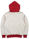 BIO WASHED STITCH REGULAR FIT HOODIE TWO TONE OATMEAL CHERRY RED - DON’T ASK MY PLAN - BALAAN 2