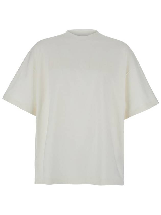 Logo Print Short Sleeve T-Shirt White - JIL SANDER - BALAAN 2