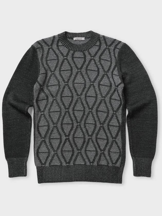 Made In Italy Diamond Wool Blend Crewneck Sweater F ANIT54 - PANICALE - BALAAN 1