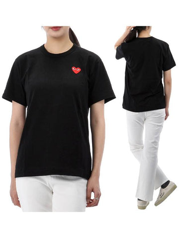 Red Heart Waffen Short Sleeve T Shirt AXT108 BLACK - COMME DES GARCONS - BALAAN 1