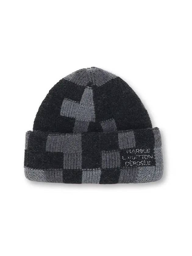 LV Crush Damoflage Beanie Black - LOUIS VUITTON - BALAAN 2