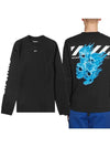 Skull Graphic Long Sleeve T-Shirt Black - OFF WHITE - BALAAN 2