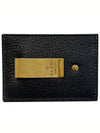 GG Marmont Leather Card Wallet Black - GUCCI - BALAAN 3