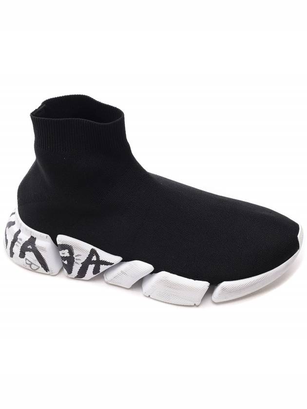 Men's Speed ??20 Graffiti Knit High Top Sneakers Black - BALENCIAGA - BALAAN 4