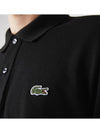 slim fit short sleeve PK shirt black - LACOSTE - BALAAN.