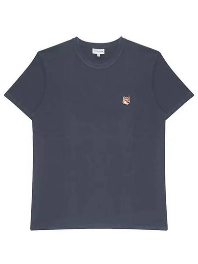 Fox Head Patch Classic Short Sleeve T-Shirt Ink Blue - MAISON KITSUNE - BALAAN 2