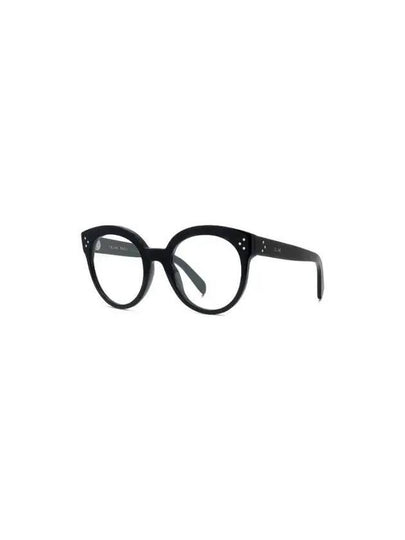 Eyewear Logo Round Eyeglasses Shiny Black - CELINE - BALAAN 2