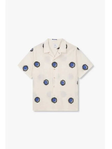 PS embroidery floral pattern shirt ivory - PAUL SMITH - BALAAN 1