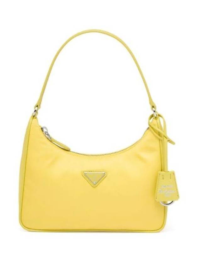 Re-Edition 2005 Saffiano Trimming Re-Nylon Shoulder Bag Yellow - PRADA - BALAAN 1