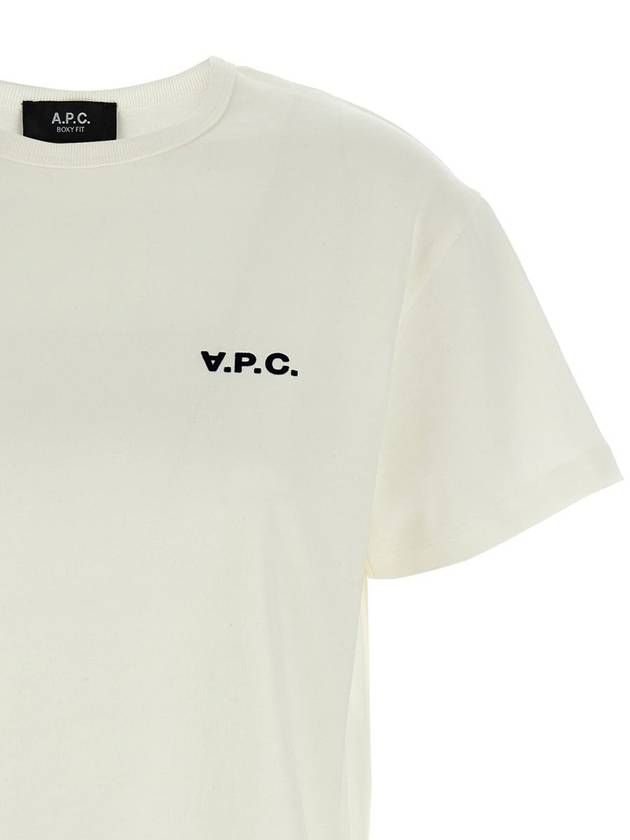 Boxy Micro Logo Short Sleeve T-Shirt White - A.P.C. - BALAAN 4