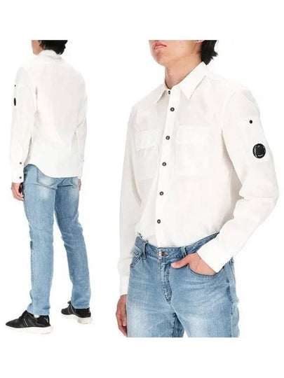 Gabardine Long Sleeve Shirt Ivory - CP COMPANY - BALAAN 2