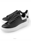 Oversized Leather Tab Low Top Sneakers Black - ALEXANDER MCQUEEN - BALAAN 3