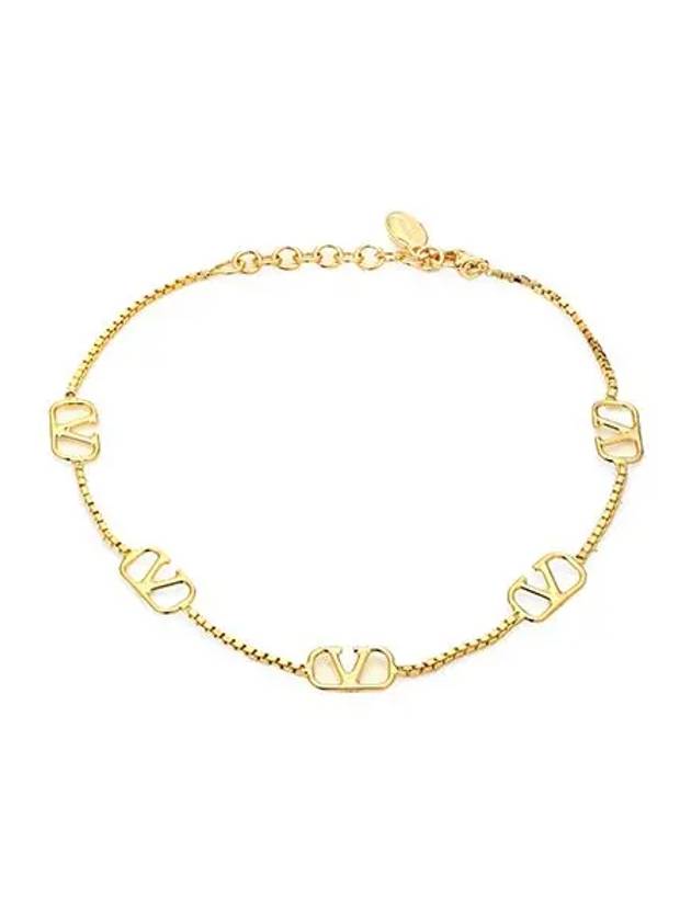 V Logo Signature Metal Bracelet Gold - VALENTINO - BALAAN 2