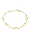 V Logo Signature Metal Bracelet Gold - VALENTINO - BALAAN 4