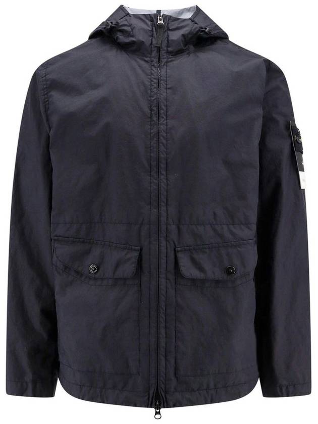 Membrana 3L TC Hooded Jacket Blue - STONE ISLAND - BALAAN 2