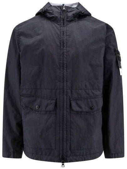 Membrana 3L TC Hooded Jacket Blue - STONE ISLAND - BALAAN 2