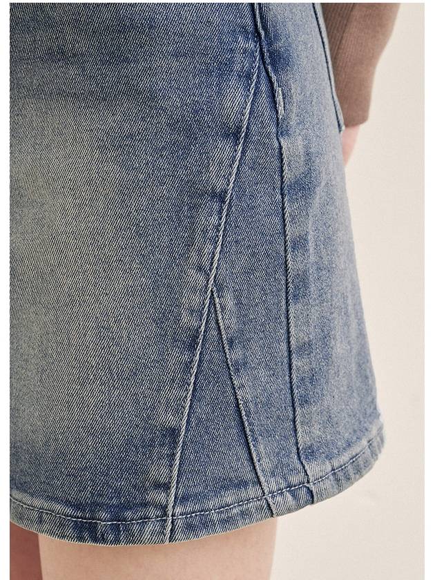 Beloved M Point Denim H Line Skirt Blue - MICANE - BALAAN 4