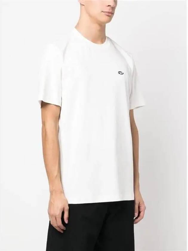 T Just Doval PJ Oval D Patch Short Sleeve T Shirt White - DIESEL - BALAAN 5