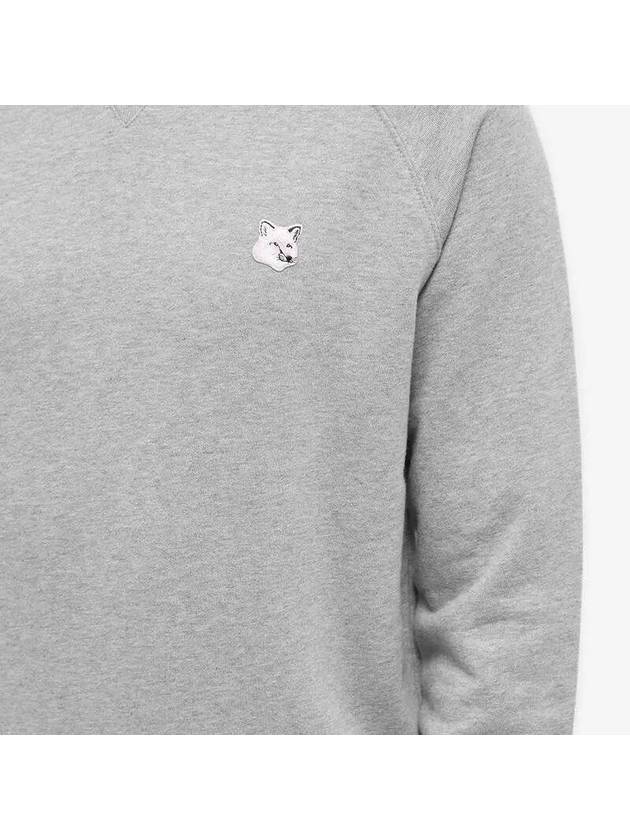 Monochrome Fox Head Patch Classic Cotton Sweatshirt Grey Melange - MAISON KITSUNE - BALAAN 3