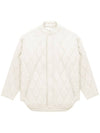 Varsity Neck Quilting Jumper Jacket White - SOLEW - BALAAN 2