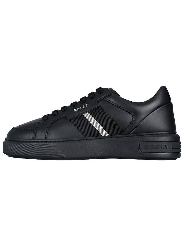 Moony Leather Low Top Sneakers Black - BALLY - BALAAN 4