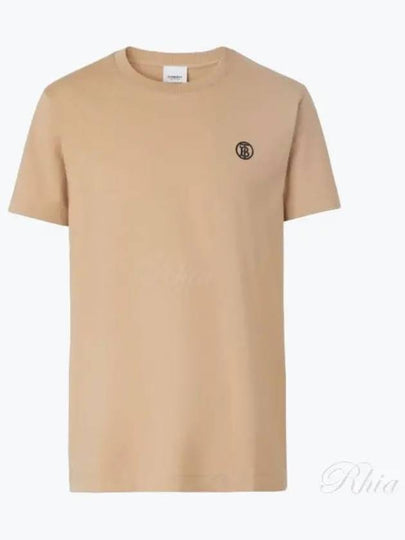 TB Monogram Embroidered Short Sleeve T-Shirt Beige - BURBERRY - BALAAN 2