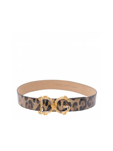 Leopard Print WITH Baroque DG Logo Buckle Belt BE1517 AM568HA93M B0010483739 - DOLCE&GABBANA - BALAAN 1