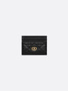 Dior Jolie Freesia Cannage Lambskin Card Wallet Black - DIOR - BALAAN 1