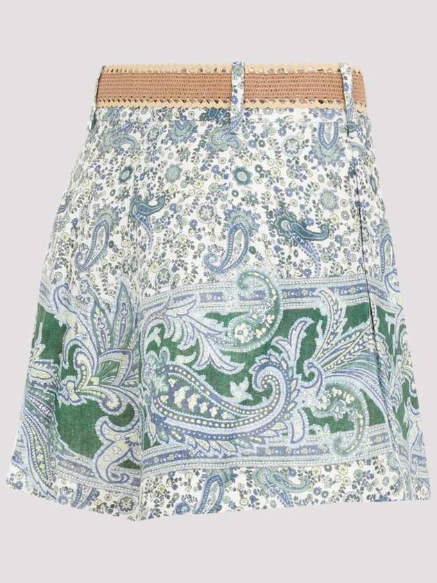 24FW short pants 7453ASS242 GRPA GREEN PAISLEY - ZIMMERMANN - BALAAN 4