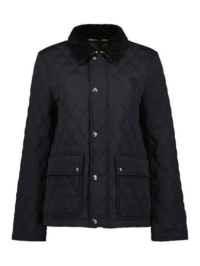 Corduroy Collar Quilted Jacket Black - BURBERRY - BALAAN 2