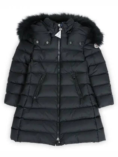 Kids Abelle Hooded Shearling Down Padding Black - MONCLER - BALAAN 2