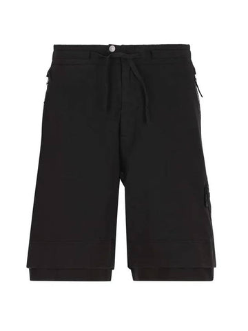 Wappen Patch Shadow Bermuda Shorts Black - STONE ISLAND - BALAAN 1