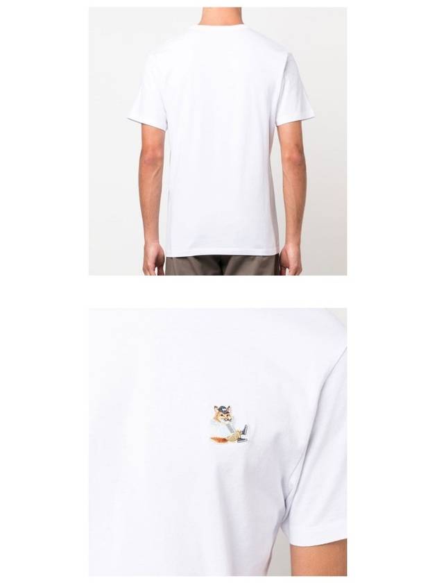 Fox Logo Patch Short Sleeve T-Shirt White - MAISON KITSUNE - BALAAN 6