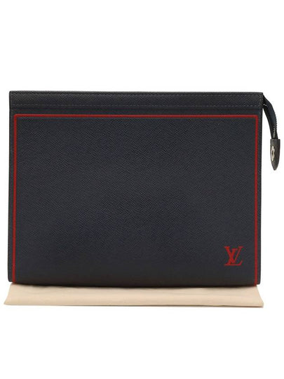 Blue Marine Taiga Leather Voyage Clutch - LOUIS VUITTON - BALAAN 2