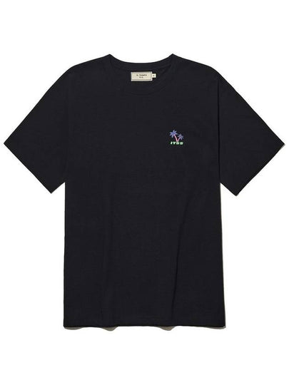 Palm Tree Short Sleeve T-Shirt Black - IL TEMPO SELECT SHOP - BALAAN 2