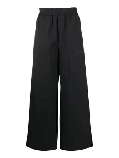 high waist logo wide pants black - OFF WHITE - BALAAN 2