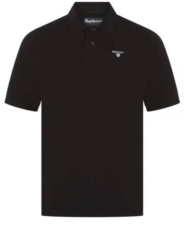 Men's Embroidered Logo Sports Polo Shirt Black - BARBOUR - BALAAN 2