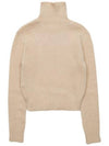 Brushed Alpaca Turtleneck Ivory - AMI - BALAAN 3