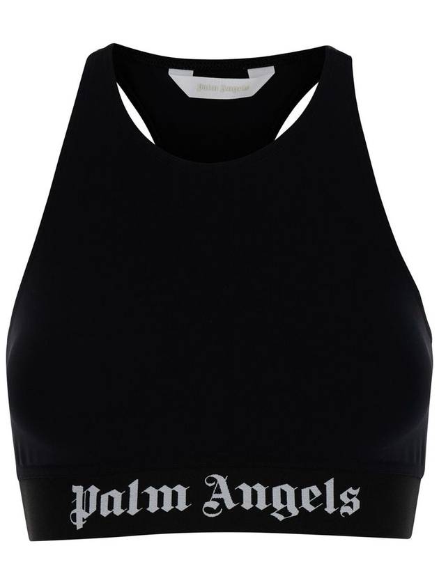 Logo Tape Crop Top PWVO024S24FAB0011001 - PALM ANGELS - BALAAN 2