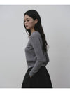 V neck cable knit pullover Melange gray - THE GREEN LAB - BALAAN 3